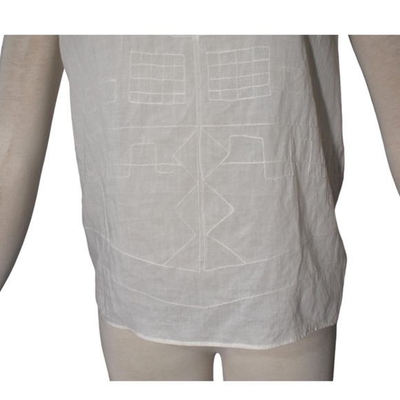 Vintage Rare Issey Miyake Embroidered Cotton Sleeveless Top Tank S As is - Picture 3 of 12